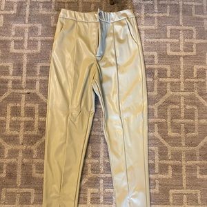 Princess Polly Green Leather Pants